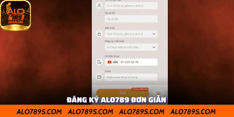 Đăng ký đơn giản với ít bước thao tác
